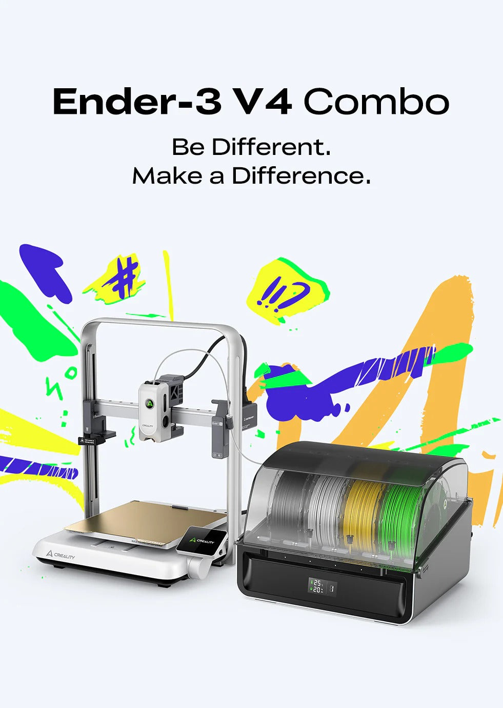 Creality 創想三維 Ender-3 V4 Combo 多色 3D 打印機 | 全自動調平 600mm/s 高速打印 [官方授權國際版]