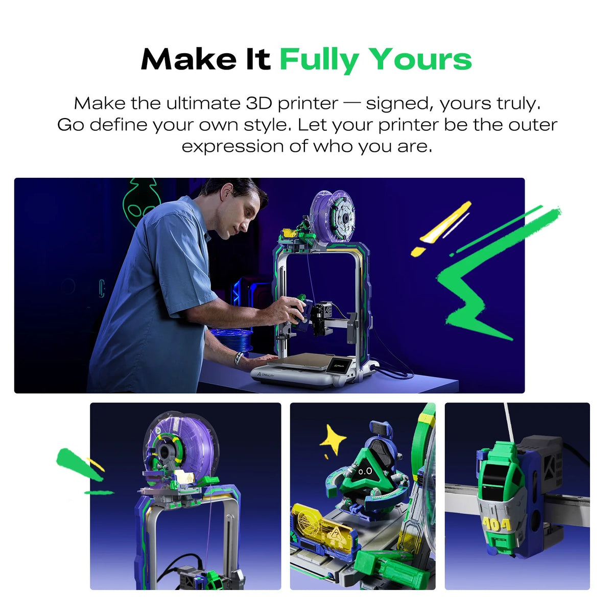 Creality Ender-3 V4 Combo Multi-Color 3D Printer | Auto-Leveling & 600mm/s High-Speed Printing [Official Global Version]