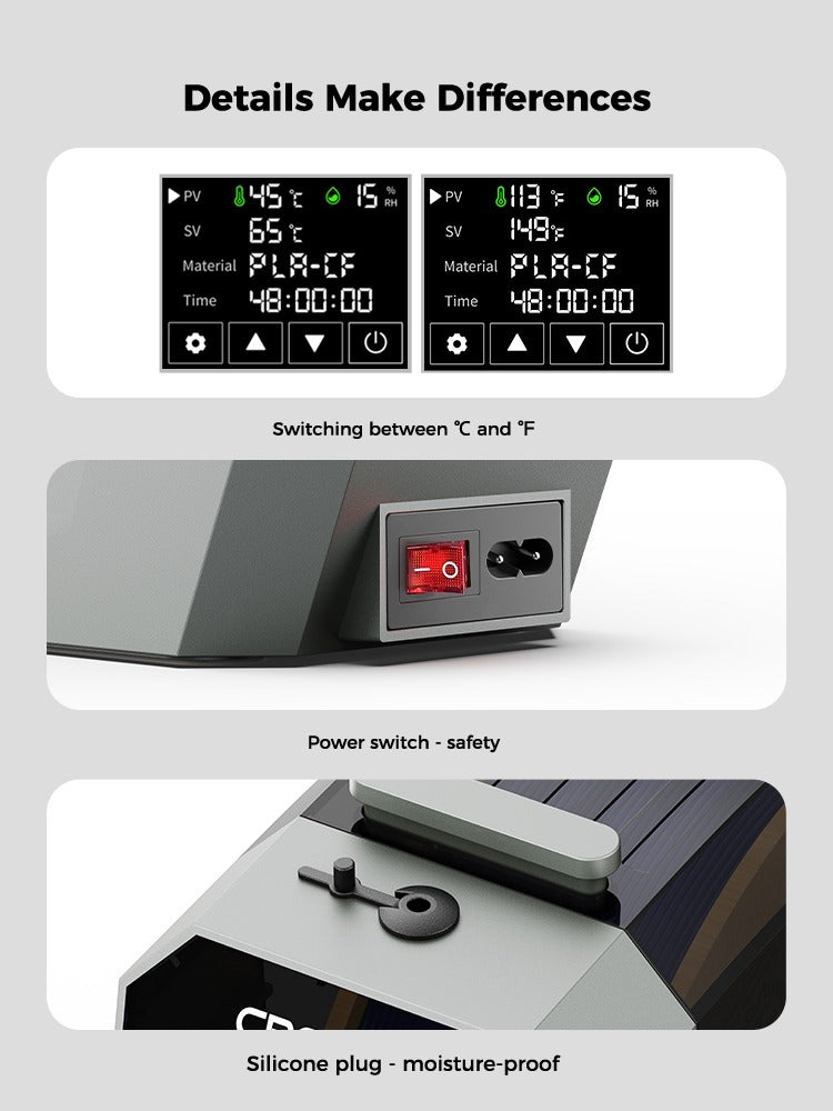 Creality Space Pi 耗材烘乾盒 (單盤裝) | 智慧控溫 | 官方授權正品