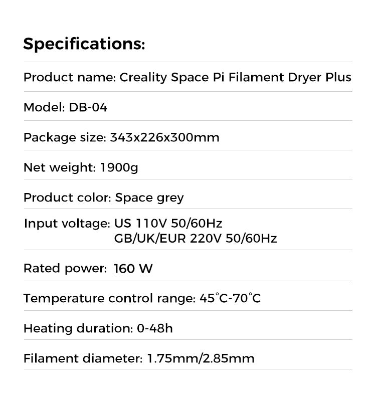 Creality Space Pi 耗材烘乾盒 Plus | 雙盤雙孔烘乾盒 | 官方授權正品