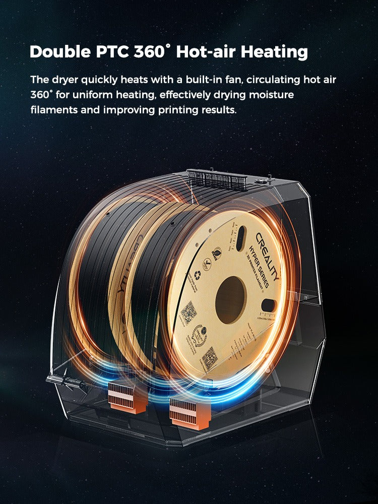 Creality Space Pi 耗材烘乾盒 Plus | 雙盤雙孔烘乾盒 | 官方授權正品