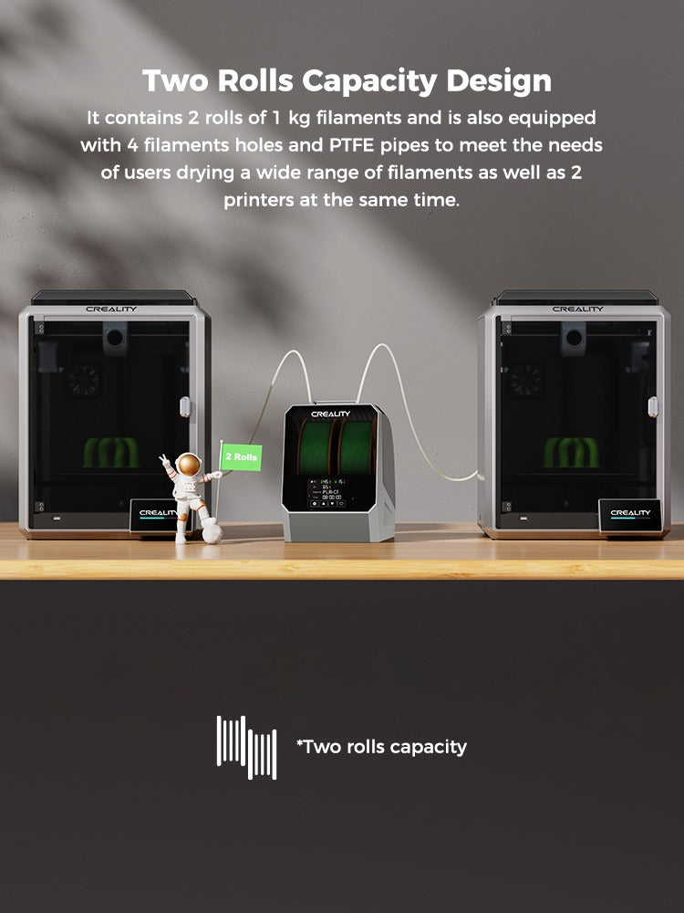 Creality Space Pi 耗材烘乾盒 Plus | 雙盤雙孔烘乾盒 | 官方授權正品