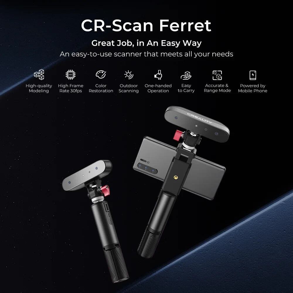 Creality CR-Scan Ferret 3D 掃瞄儀 | 輕巧可攜 | 官方授權行貨