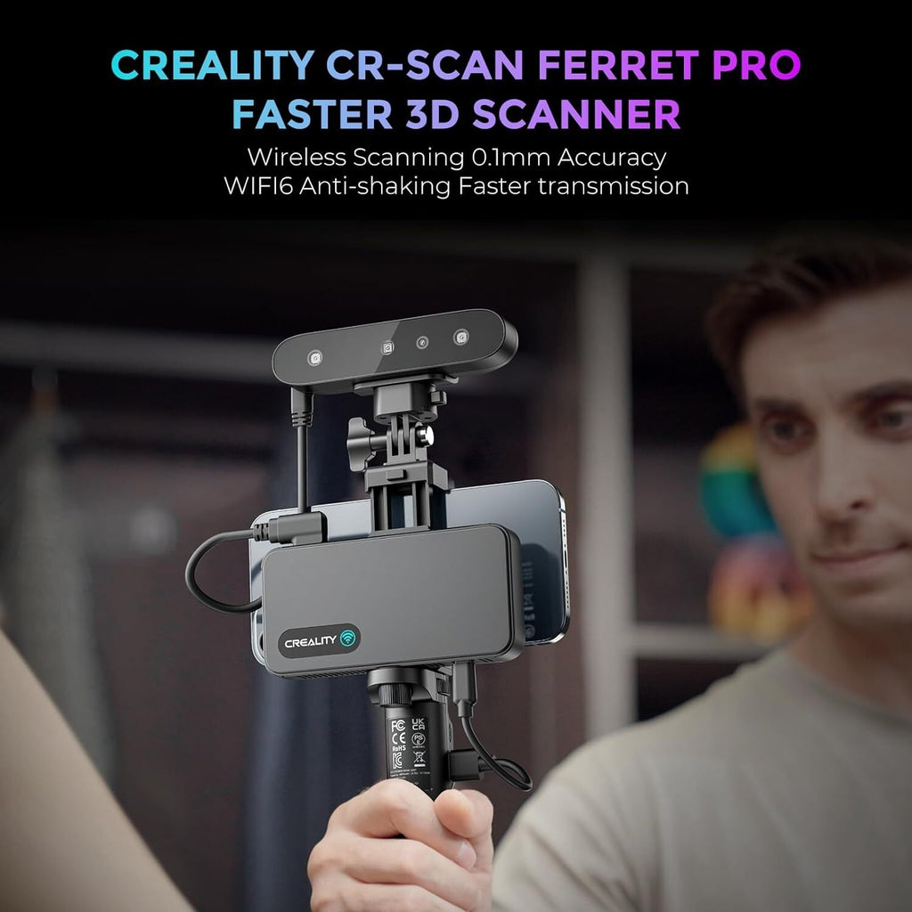 Creality CR-Scan Ferret Pro 3D 掃瞄儀 | WiFi 6 無線傳輸與防手震追蹤 | 官方授權行貨