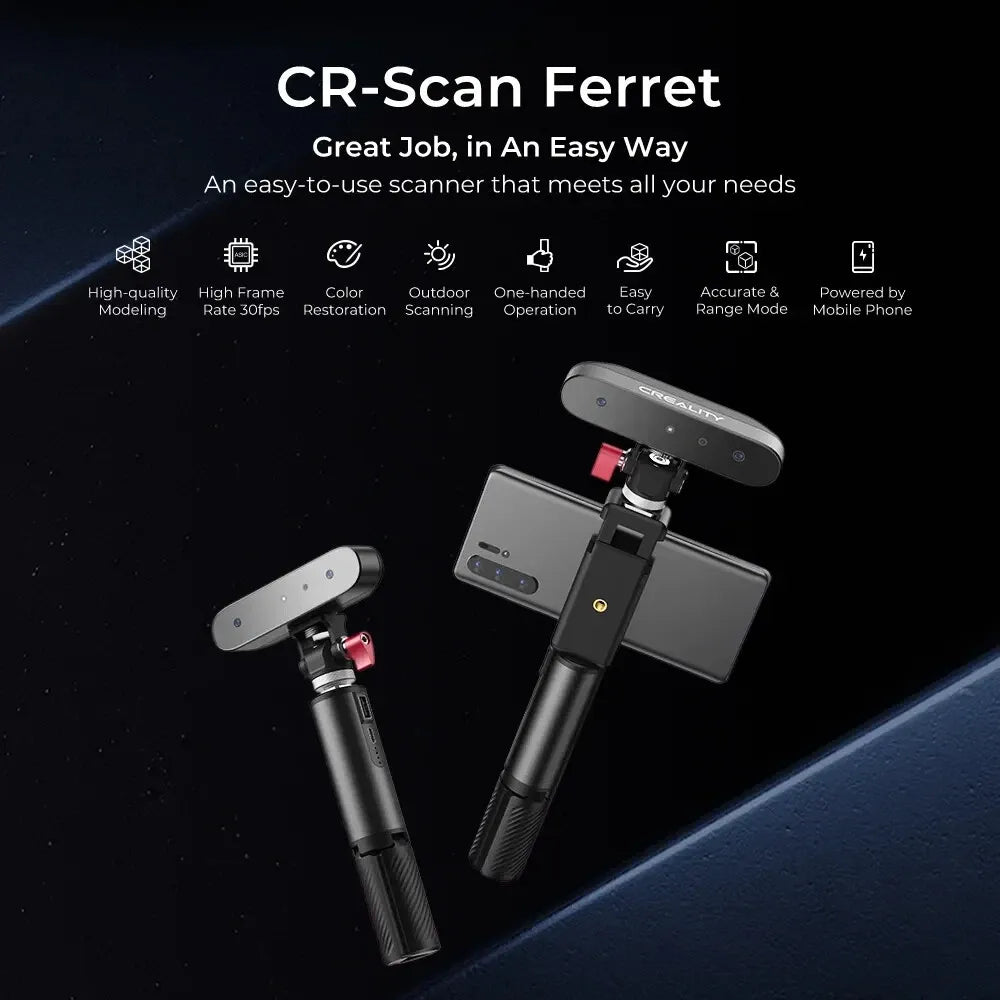 Creality CR-Scan Ferret 3D 掃瞄儀 | 輕巧可攜 | 官方授權行貨