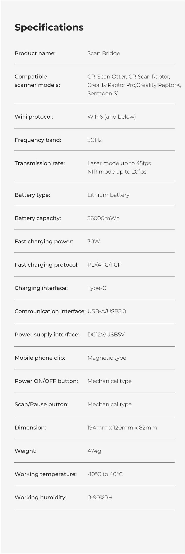 Creality ScanBridge (適用於 Raptor 系列) | WiFi 6 無線模組 | 官方授權行貨